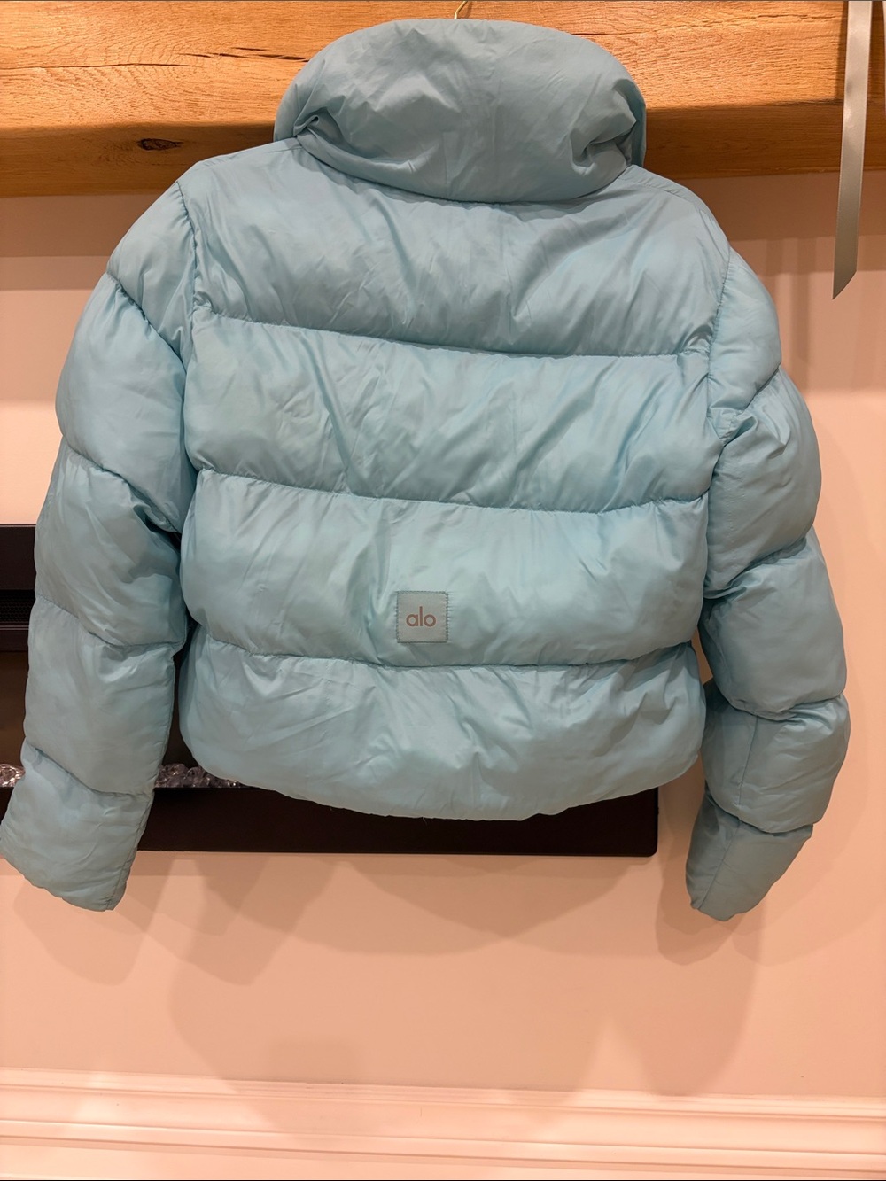 ALO Yoga Lovely Quartz Sky Blue Quilted Puffer Jacket